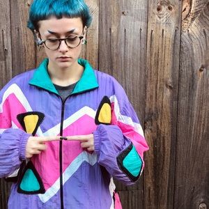 Vintage 1980s Windbreaker Jacket